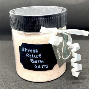 Stress relief scented bath salts 8oz jar